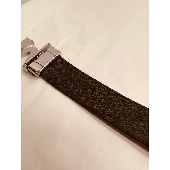 MCM Adjustable Reversible Black/Silver Belt with Silver Buckle 51\